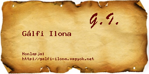 Gálfi Ilona névjegykártya