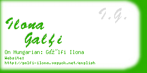 ilona galfi business card